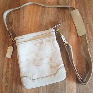 Ivory Coach Messenger Crossbody